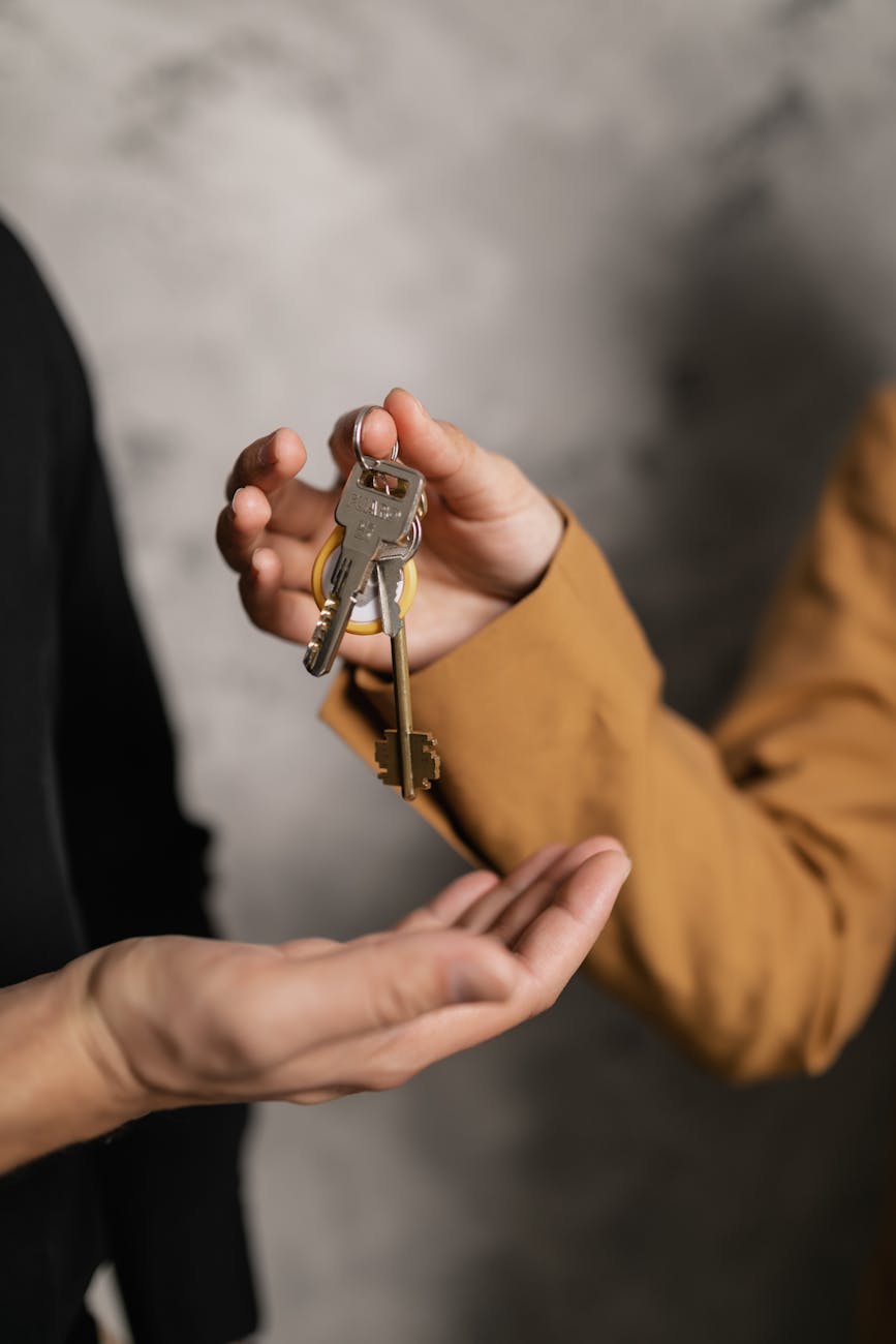 giving keys to a buyer