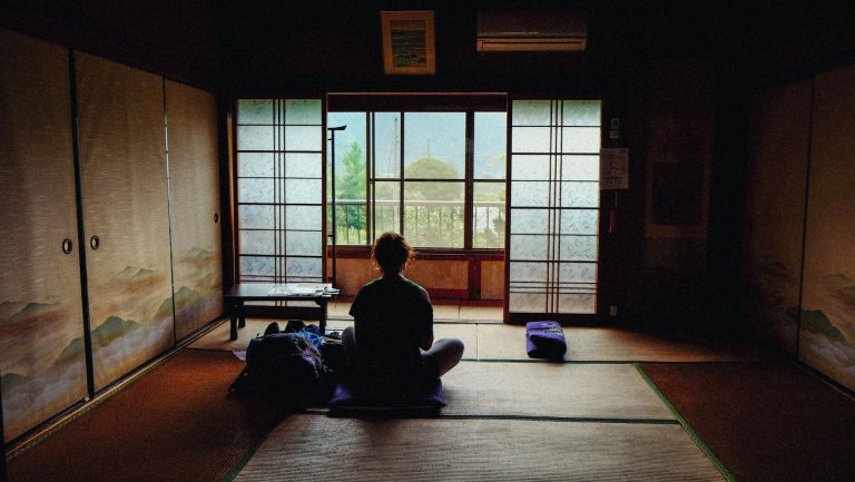 person doing yoga